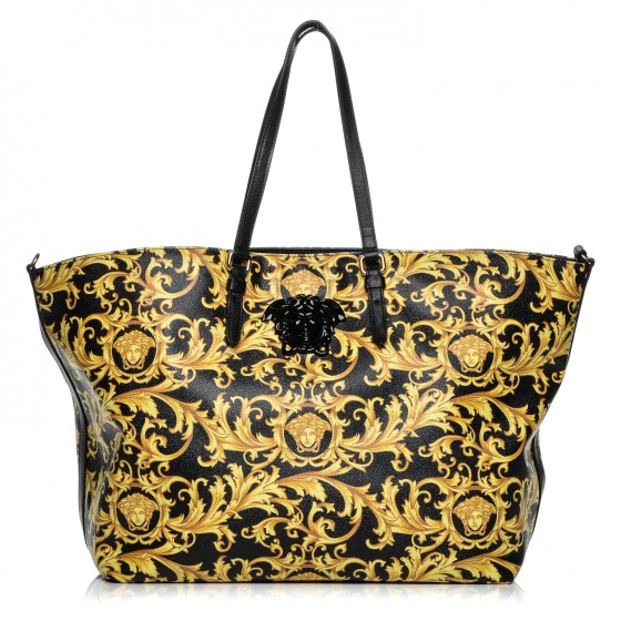 black and gold versace bag