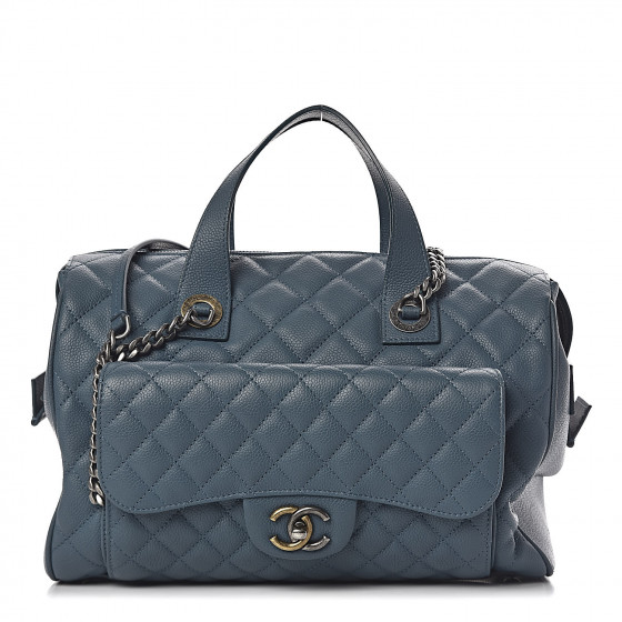 chanel quilted bowling bag