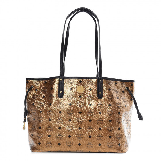 mcm iridescent medium shopper tote