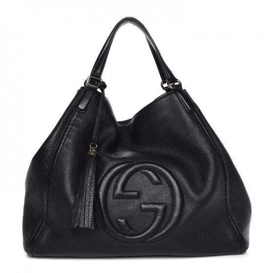 gucci soho pebbled leather shoulder bag