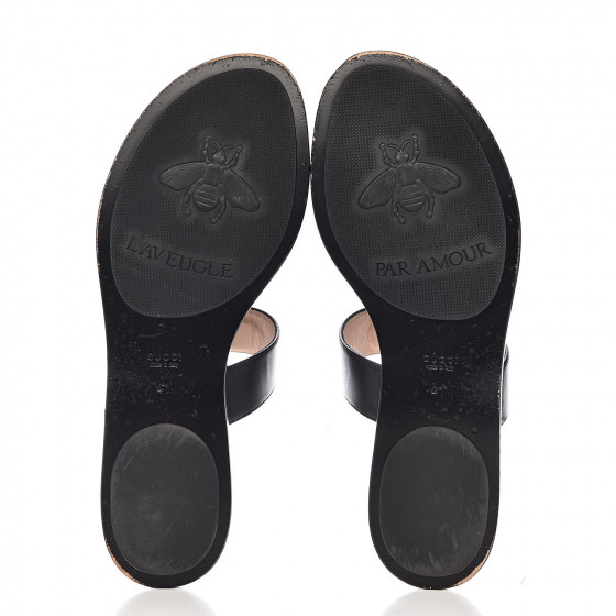 gucci marmont thong sandals black