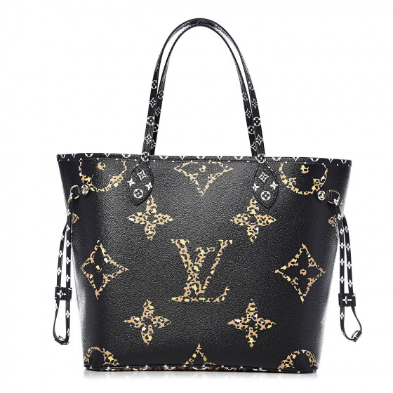 louis vuitton monogram giant jungle neverfull mm black