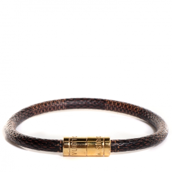 Louis Vuitton LV Treble Damier Ebene Canvas & Leather Bracelet
