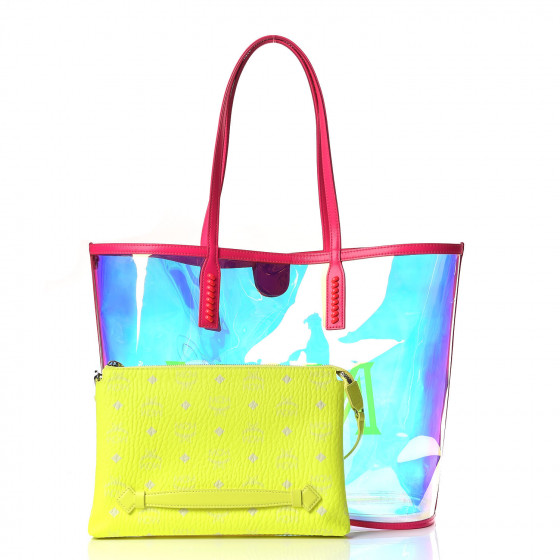 mcm iridescent medium shopper tote