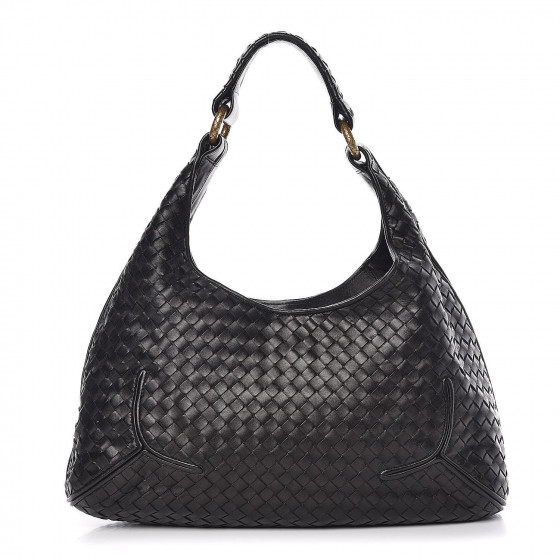 BOTTEGA VENETA Nappa Intrecciato New Ball Hobo Black 367293