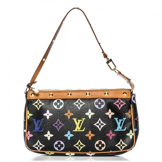 black multicolor louis vuitton bag