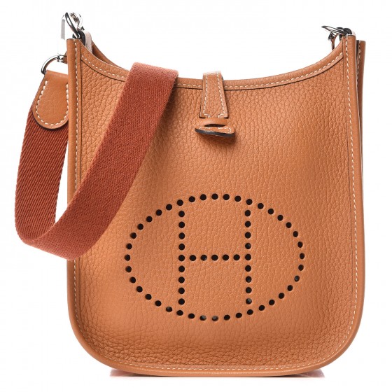 HERMES Taurillon Clemence Amazone Evelyne TPM Gold Cuivre 316255