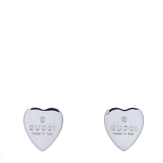 gucci sterling silver heart earrings