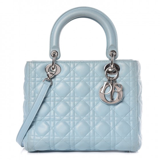 lady dior blue lambskin