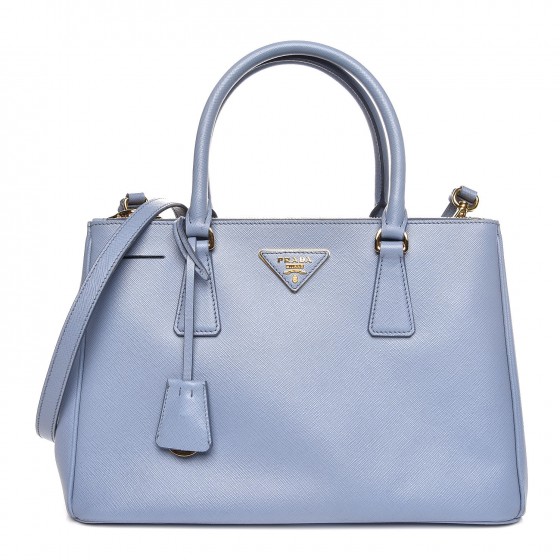 prada saffiano small double tote