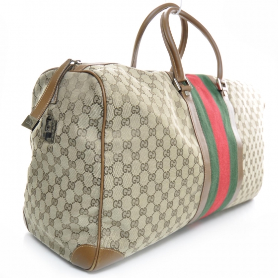 GUCCI Monogram Web Duffle Bag 24582