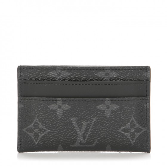 Louis Vuitton Port Carte Double Monogram Eclipse Leather Card Case