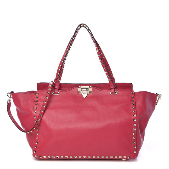 valentino rockstud vitello tote bag