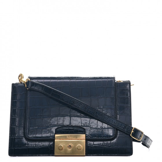 mulberry navy clutch bag