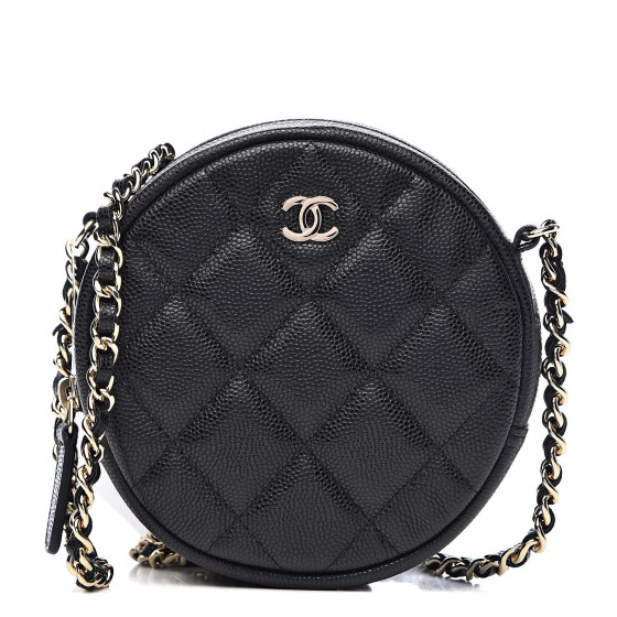 chanel caviar round bag