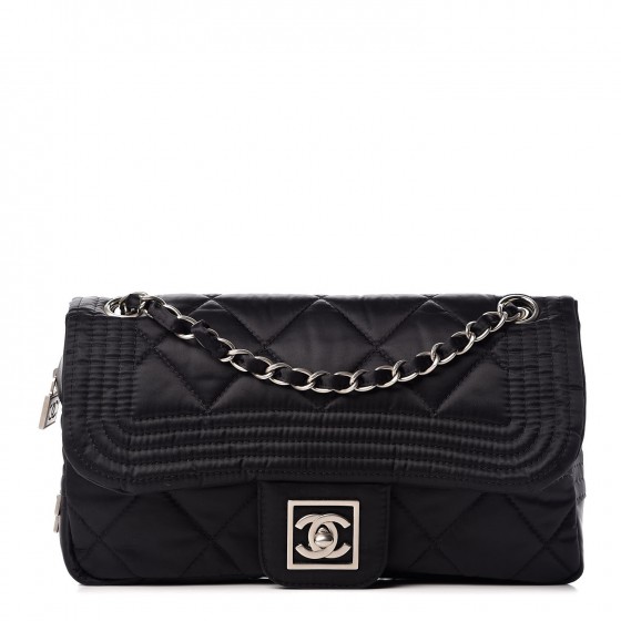 CHANEL Nylon Ski Sport Flap Black 336485