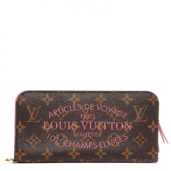 Louis Vuitton Womens Ikat Flower Monogram Zip Around Wallet Pink Leather