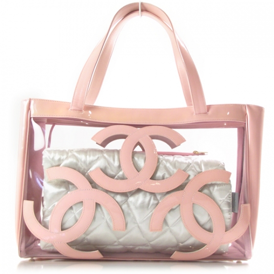 pink chanel beach bag