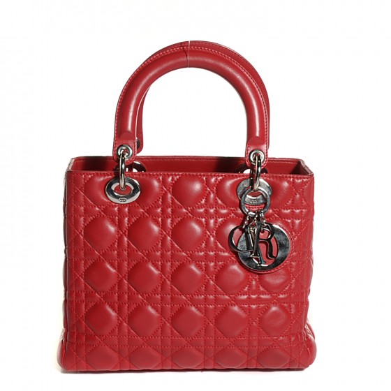 CHRISTIAN DIOR Lambskin Cannage Medium 