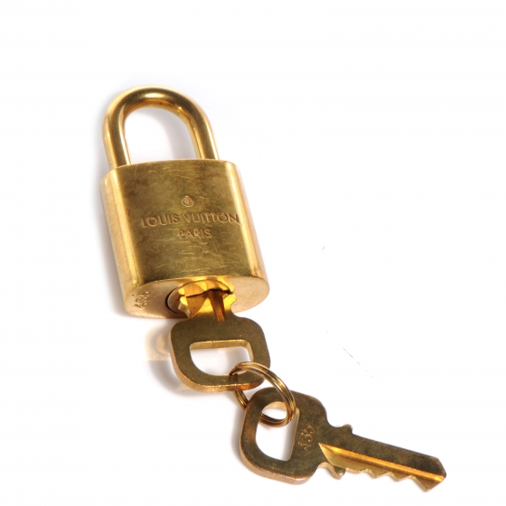 LOUIS VUITTON Brass Lock and Key Set #317 45092