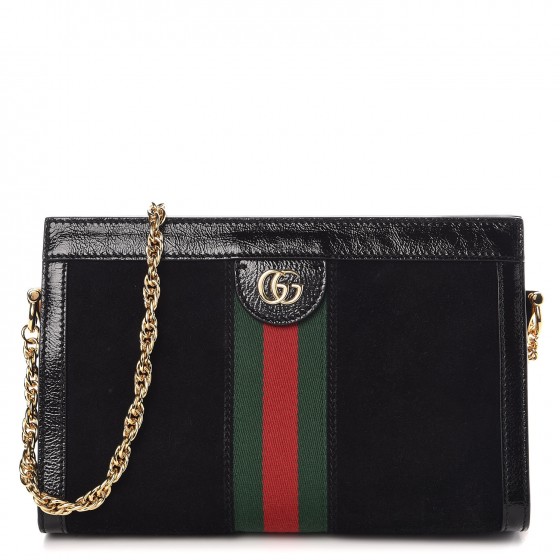 gucci ophidia shoulder bag black suede