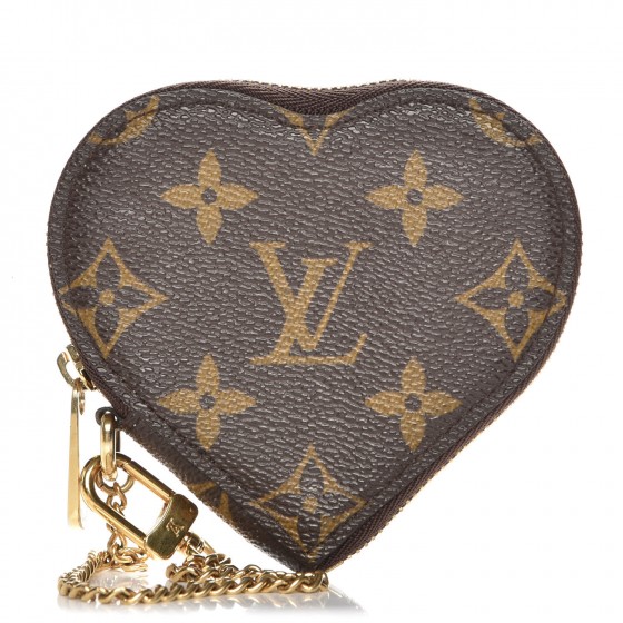 louis vuitton monogram heart coin purse