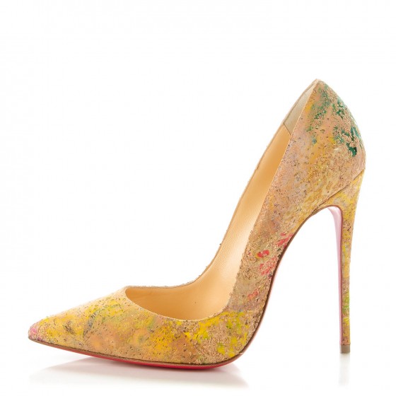 CHRISTIAN LOUBOUTIN Cork Bloom Print So Kate 120 Pumps 36.5 Multicolor ...