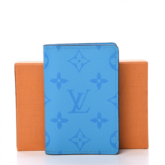 Louis Vuitton Pocket Organizer Monogram Eclipse Lagoon Blue