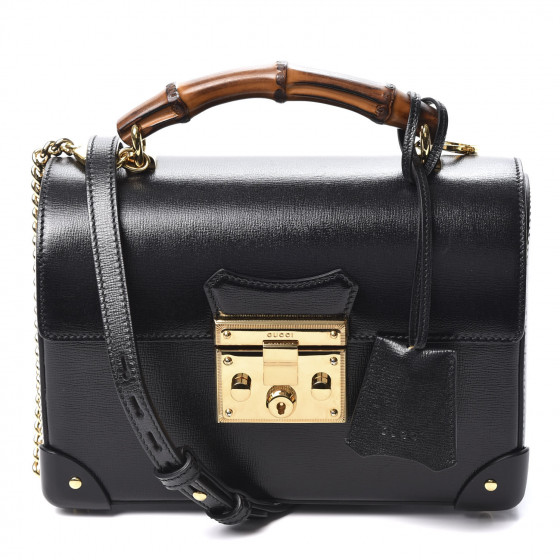 gucci padlock small bamboo shoulder bag