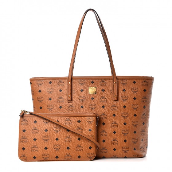 mcm anya tote cognac