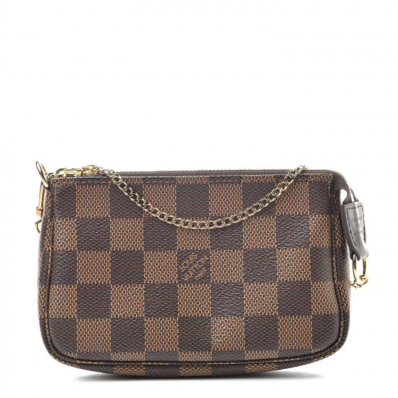 mini pochette damier ebene