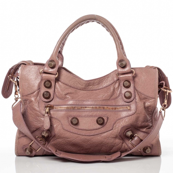 BALENCIAGA Agneau Giant 21 Rose Gold Hardware Hardware City Parme 36414