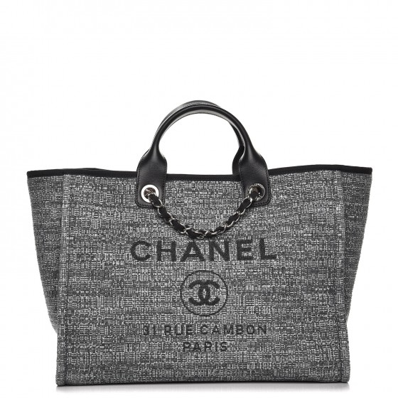 chanel linen tote