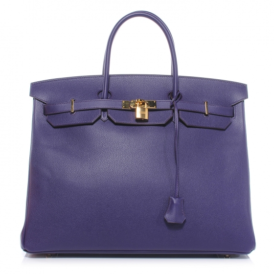 HERMES Epsom Birkin 40 Iris 51965