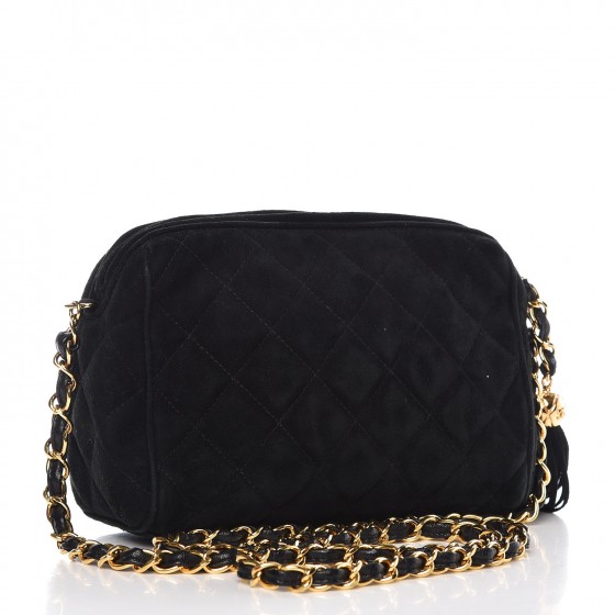 suede cross body bag black