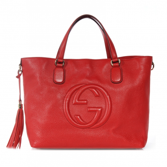 gucci soho red leather shoulder bag