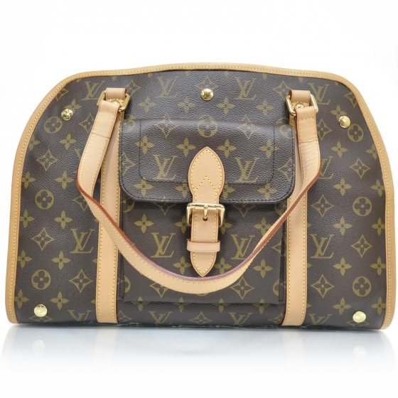 louis vuitton dog carrier baxter monogram pm brown