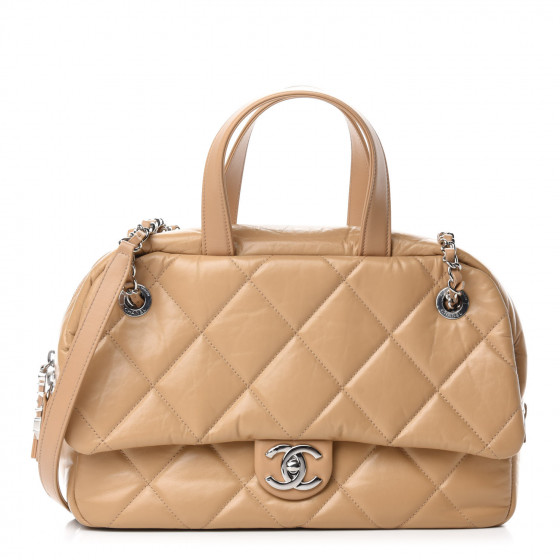 chanel quilted bowling bag