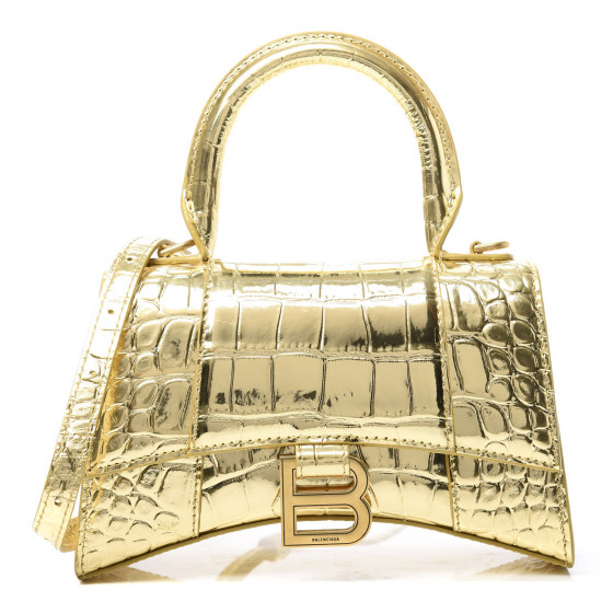 balenciaga gold hourglass bag