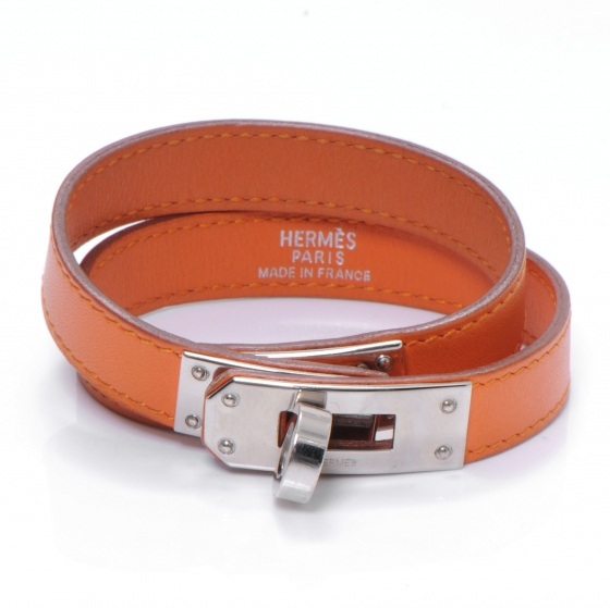 hermes kelly double tour bracelet orange