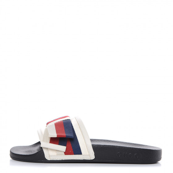 gucci flip flops with bow