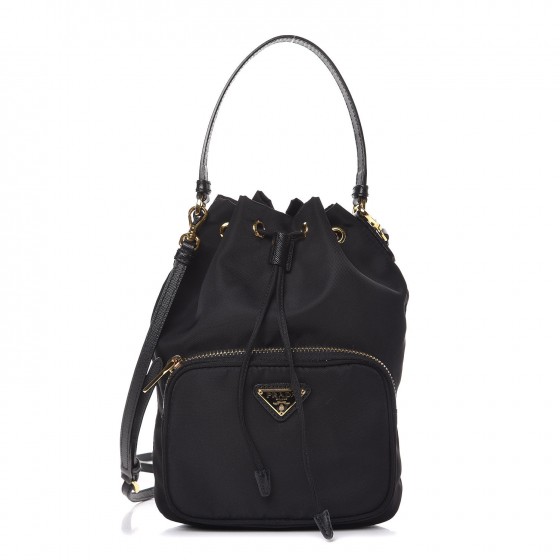 prada tessuto mini bucket bag