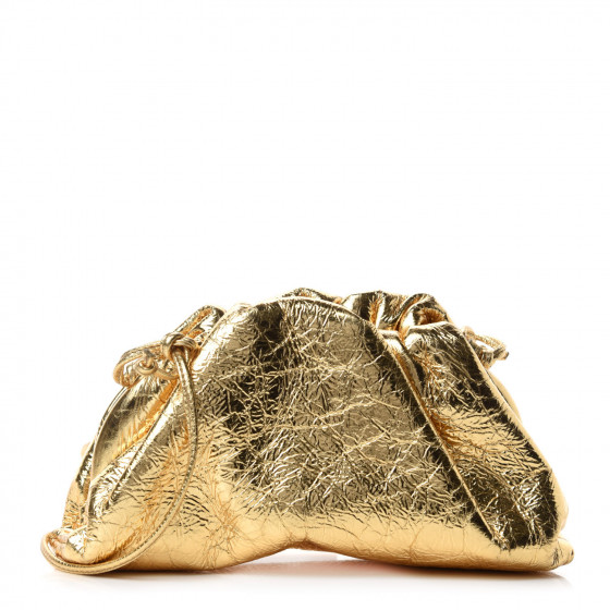 bottega veneta metallic pouch