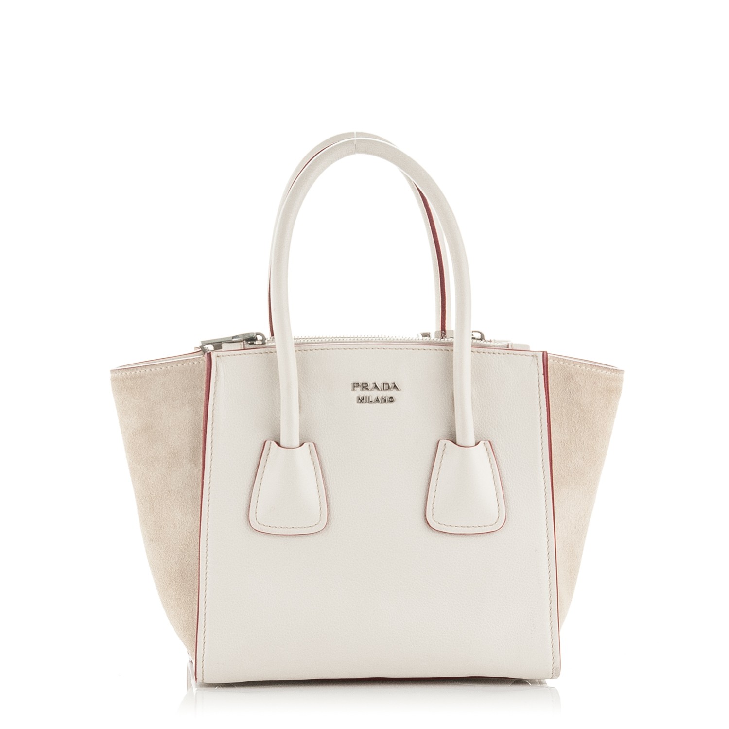 prada glace calf tote