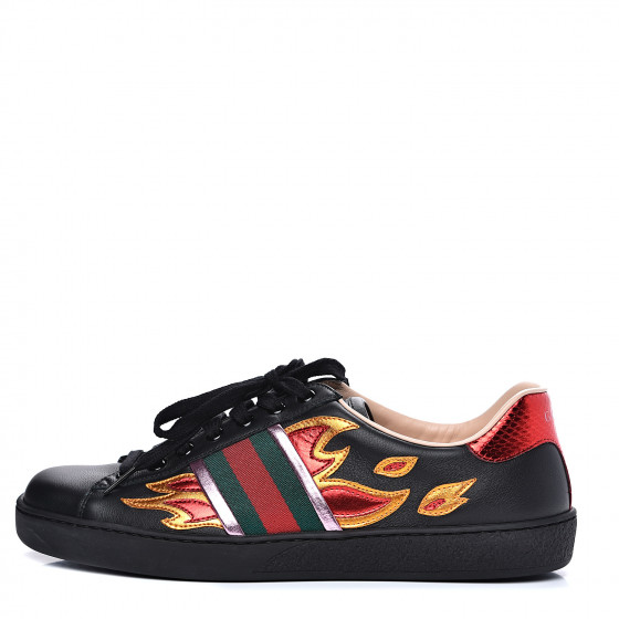 gucci ace flame sneakers