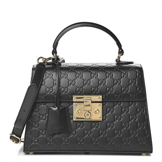 gucci padlock signature shoulder bag black