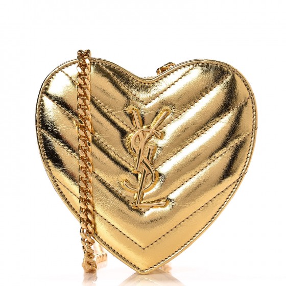 ysl gold heart bag