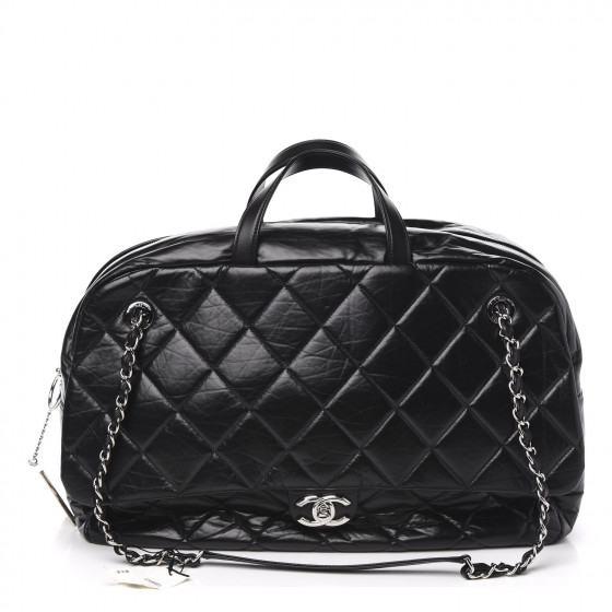 chanel quilted bowling bag