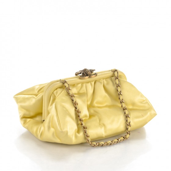 chanel yellow clutch