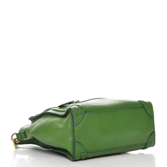 celine mini luggage green